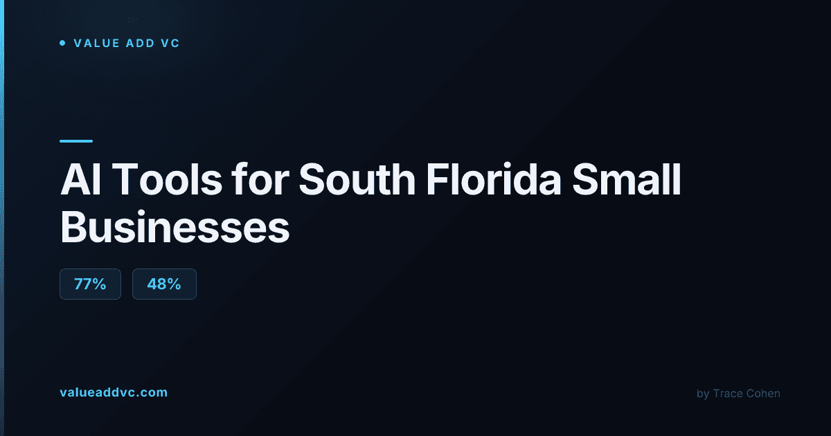 Small business owner in South Florida using a laptop to manage operations and finances