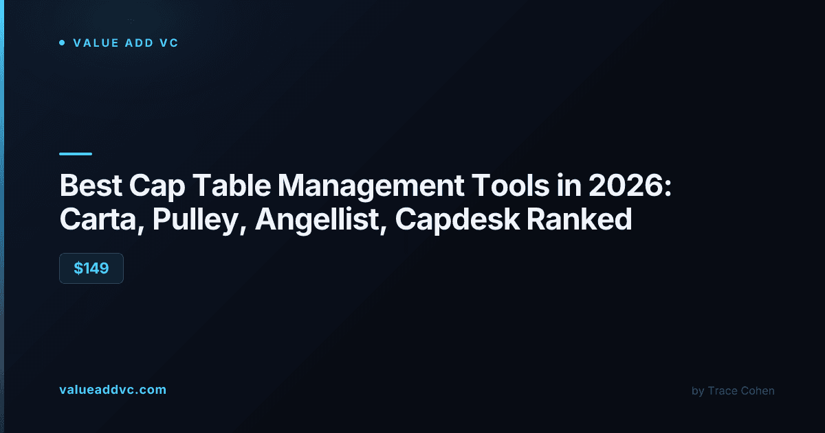 Best Cap Table Management Tools in 2026: Carta, Pulley, AngelList, Fidelity, Ledgy, and Cake Ranked