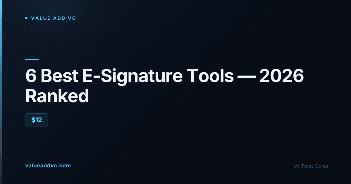 Ranked comparison of e-signature tools for startups in 2026