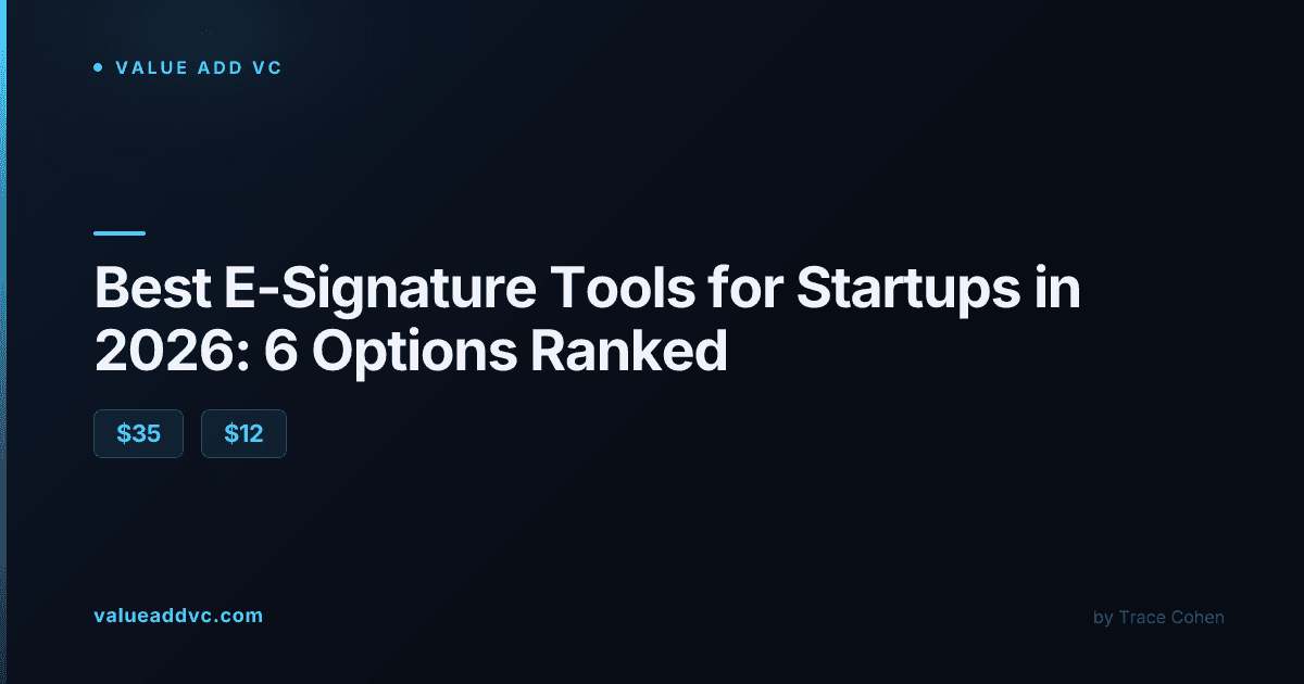 Ranked comparison of e-signature tools for startups in 2026