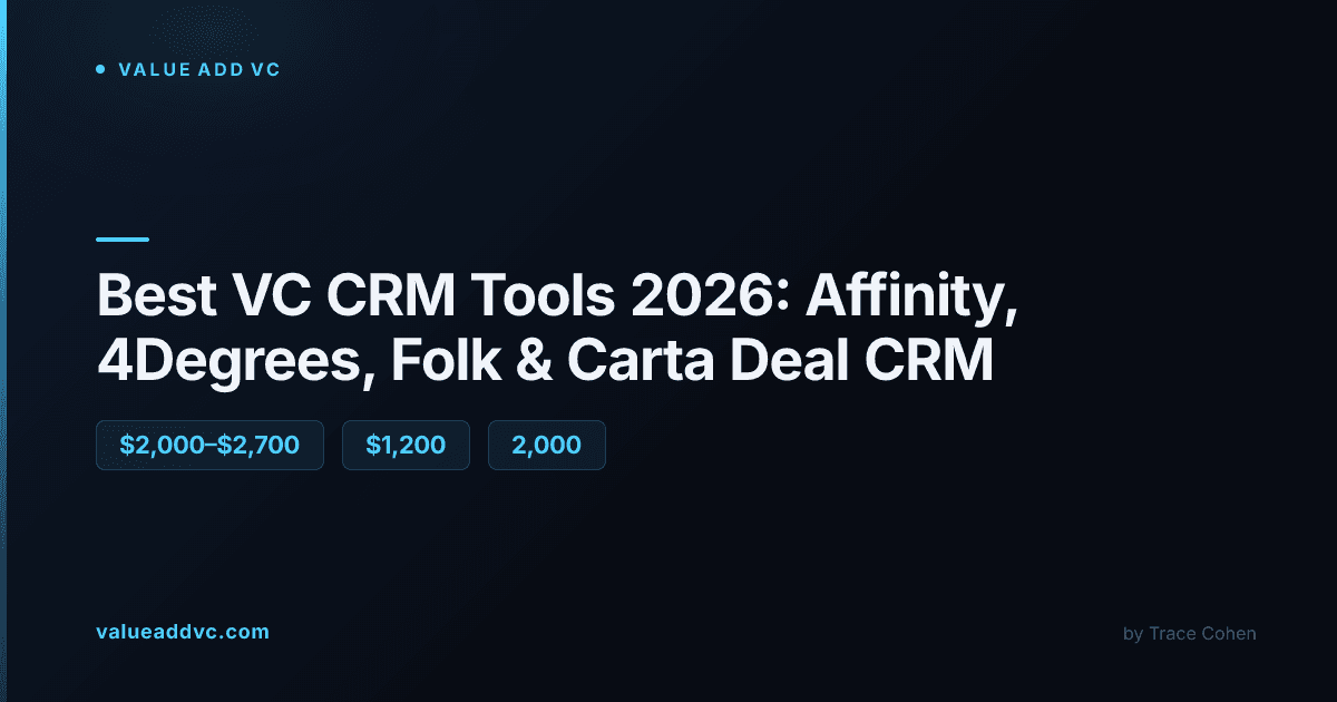 Best VC CRM Tools Ranked in 2026: Affinity, 4Degrees, Folk, Pipedrive Compared