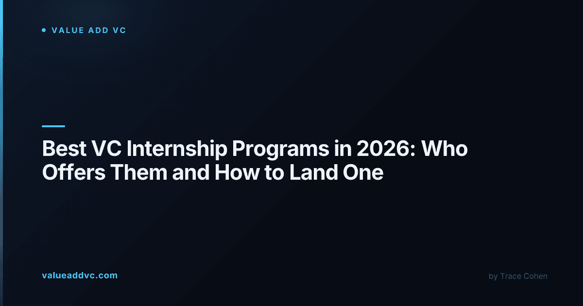 VC Internship Programs 2026