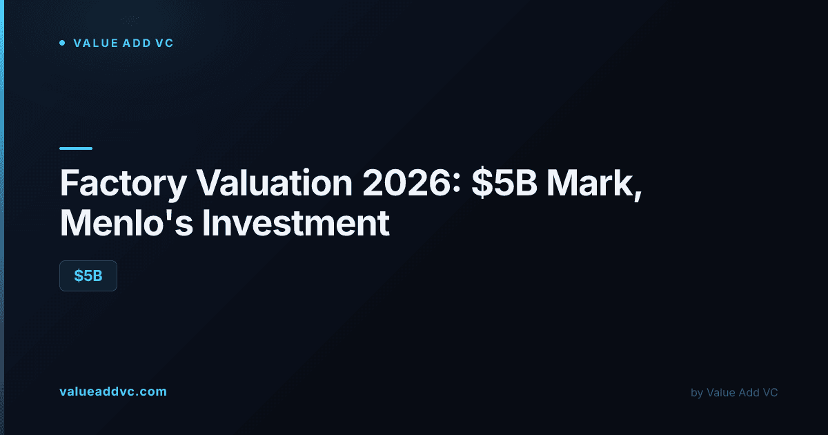 Factory valuation 2026: the $5B mark, Menlo's investment, and the Khosla dispute