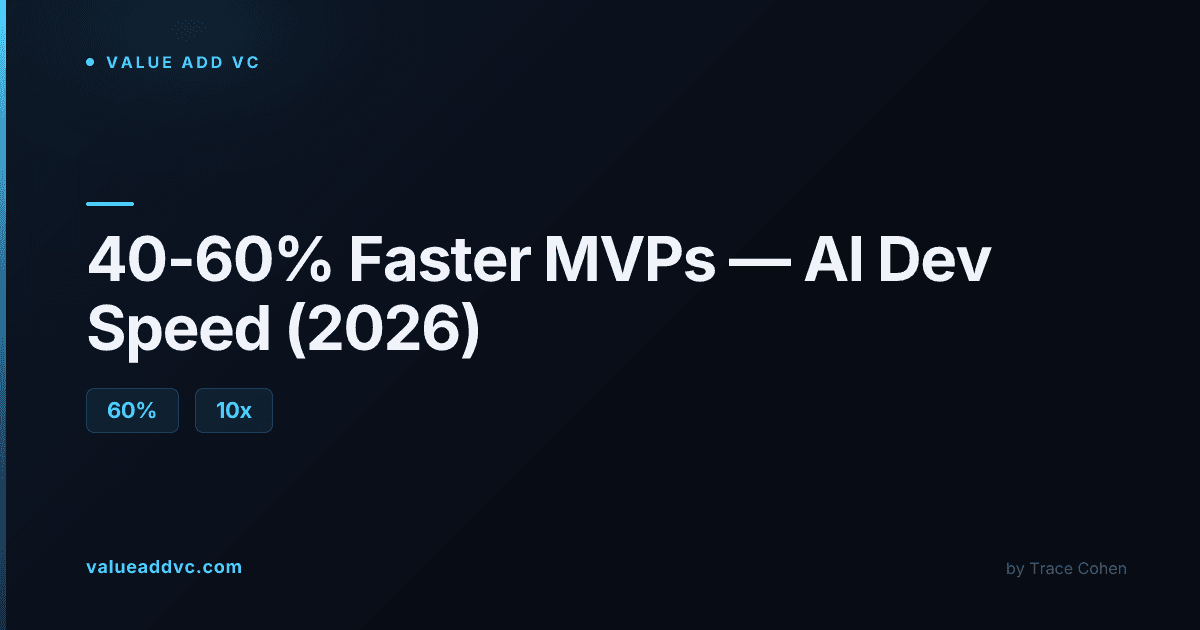 Founder writing code on a laptop, representing AI-accelerated MVP development