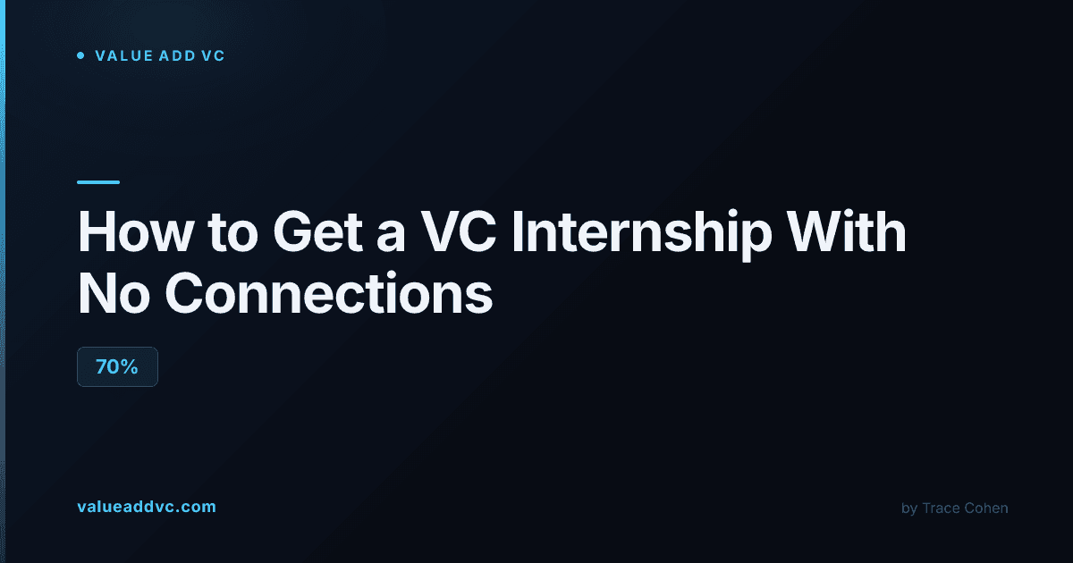 How to Get a VC Internship With No Connections