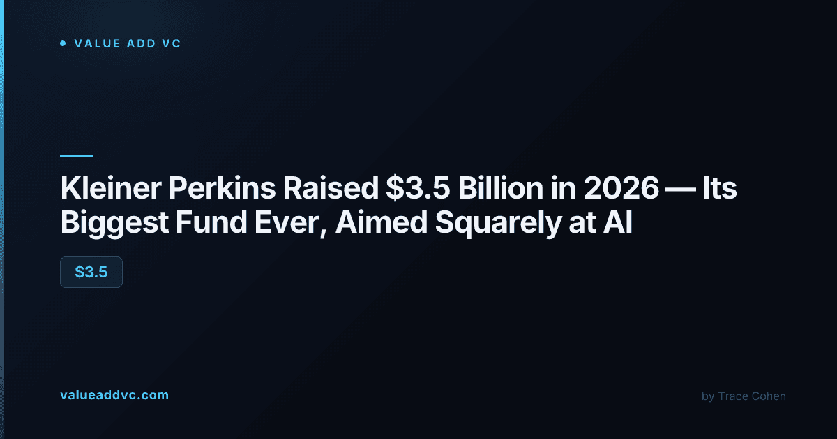 Kleiner Perkins 2026 fund raise data visualization