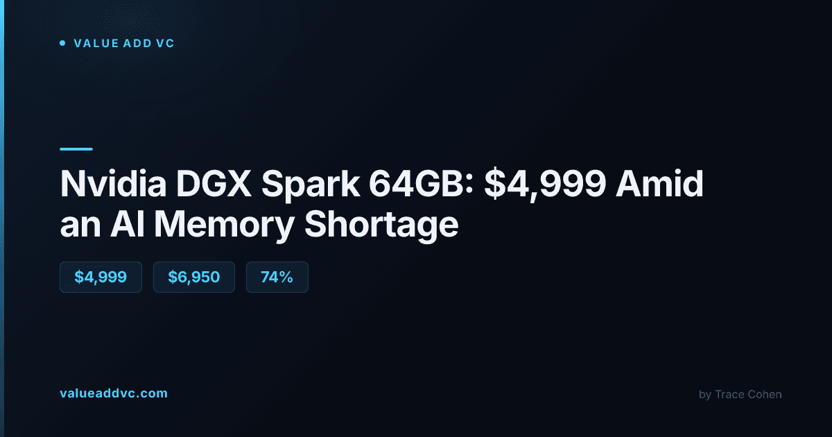 Nvidia DGX Spark 64GB Price: $4,999 Amid an AI Memory Shortage