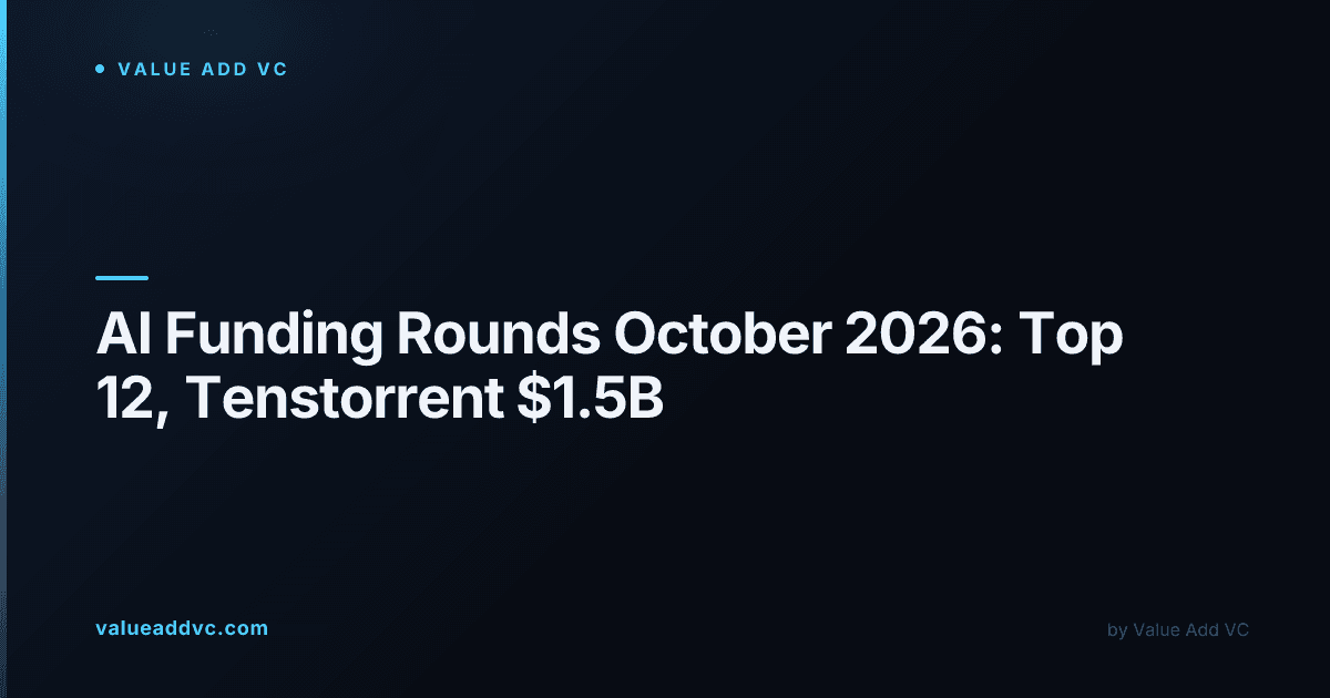 Biggest AI funding rounds October 2026