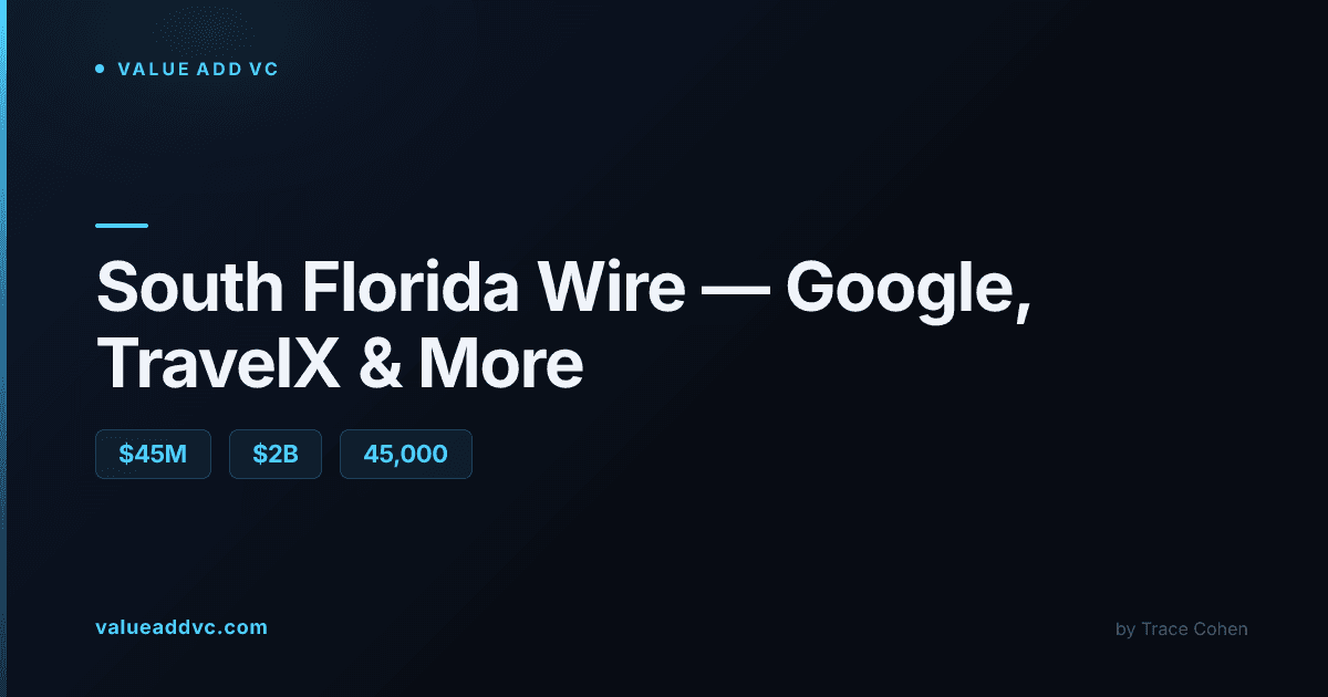 South Florida Wire β Google, TravelX & More, and a $2B First Half
