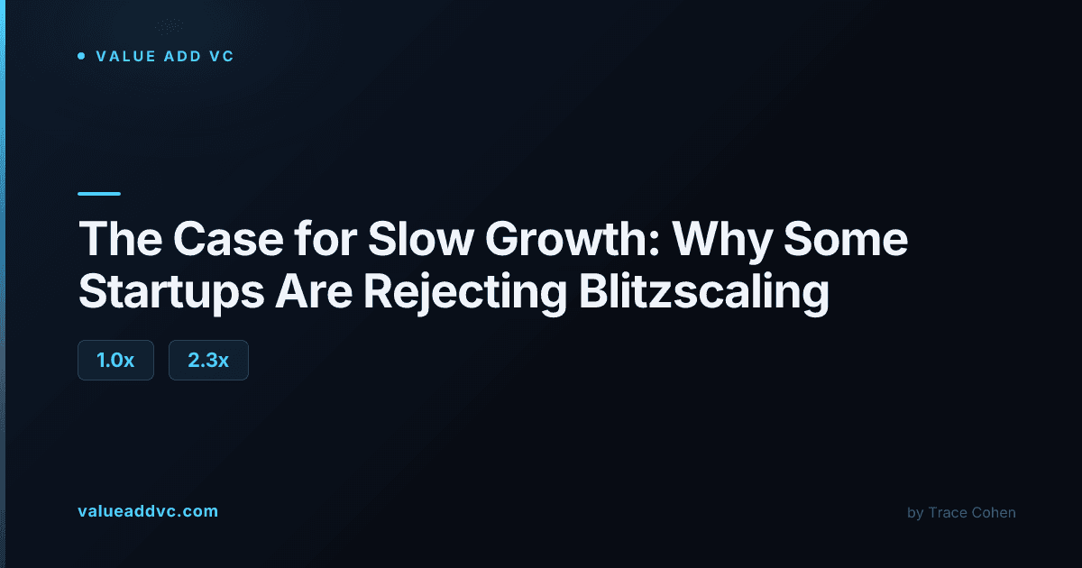Slow growth versus blitzscaling capital efficiency chart