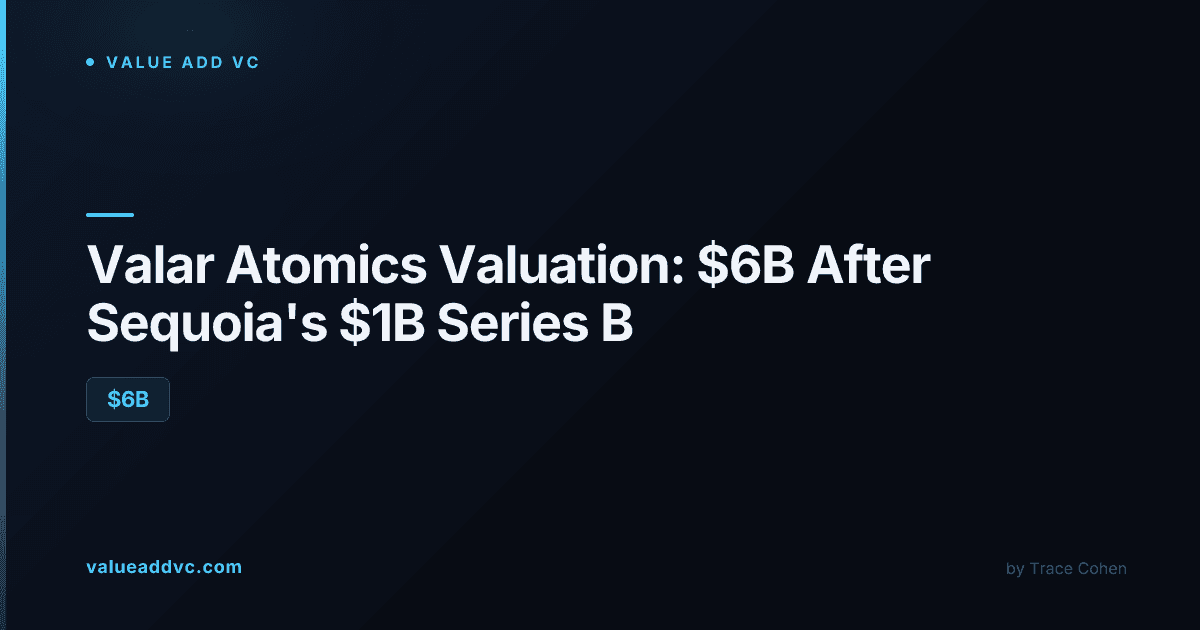 Valar Atomics valuation 2026: $6B after Sequoia's $1B Series B in factory-built nuclear reactors