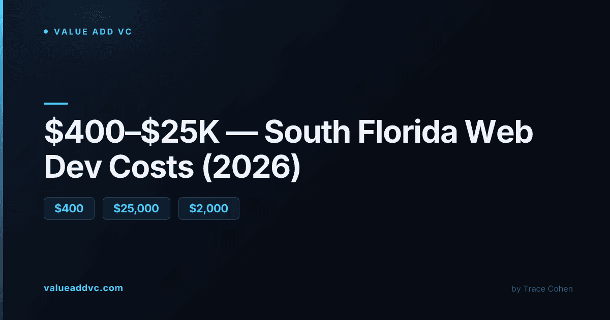 Small business owner working on a laptop, representing a South Florida SMB building a website