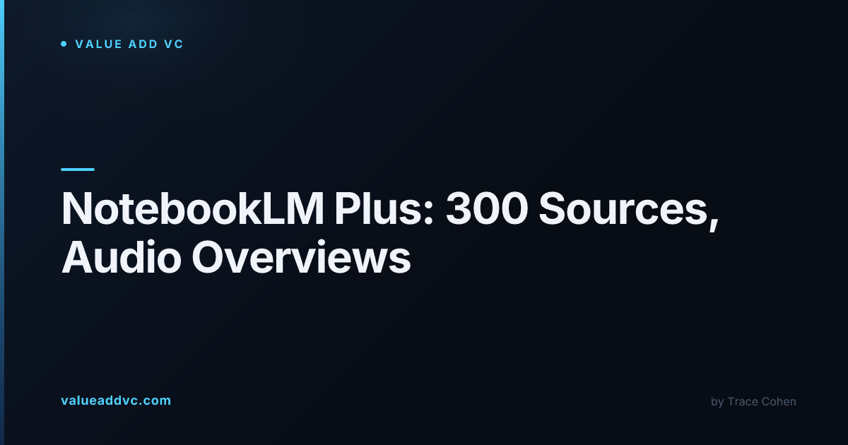 NotebookLM Plus: 300 Sources, Audio Overviews