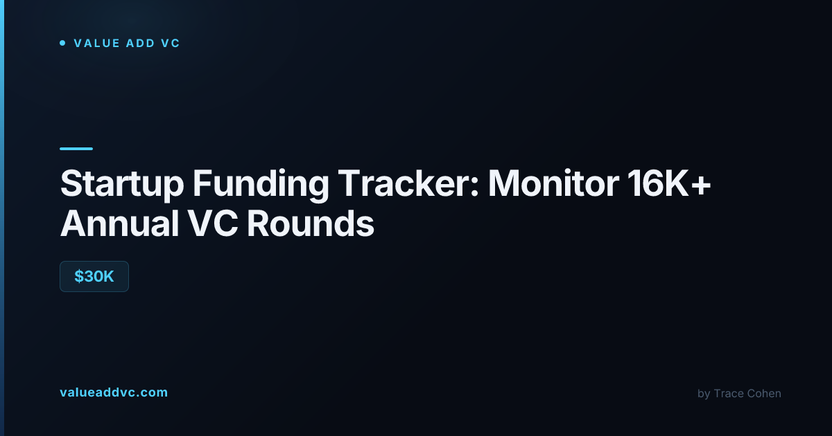 Startup Funding Tracker: Monitor 16K+ Annual VC Rounds