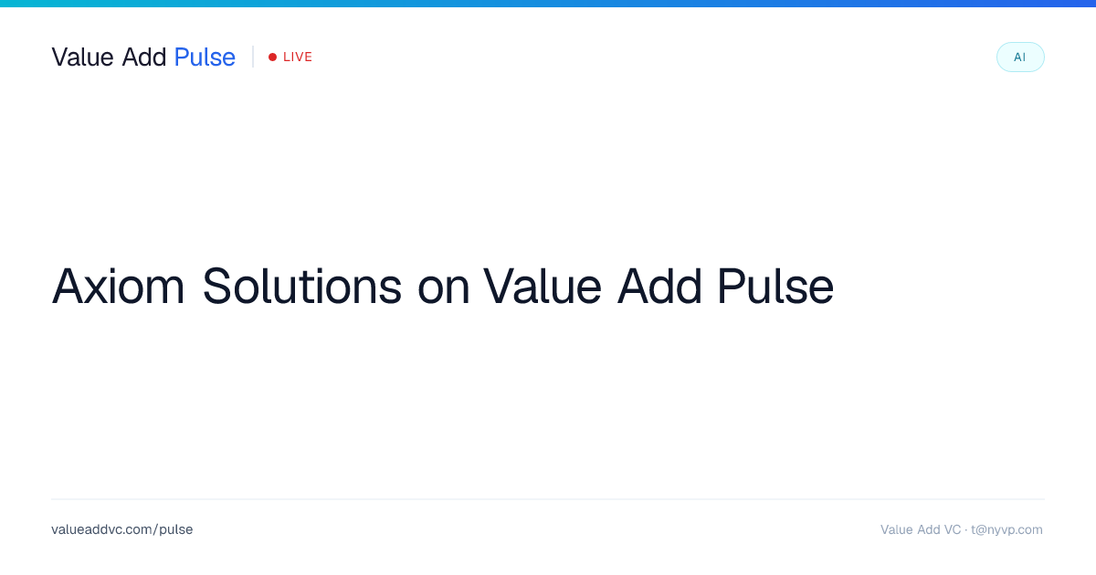Axiom Solutions Funding: $2B Round (Oct 2026) & Investors