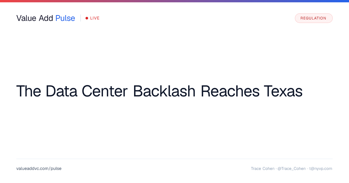 Texas data center backlash: Abbott, Trump, siting | Value Add Pulse