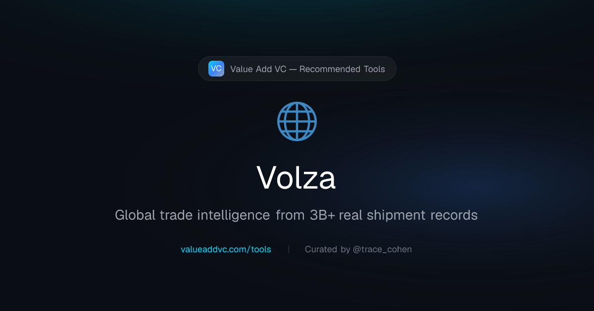 Volza — Global Import Export Trade Intelligence Platform | Value Add VC